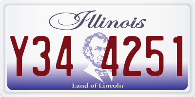 IL license plate Y344251