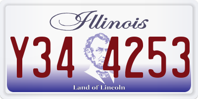 IL license plate Y344253