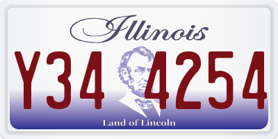 IL license plate Y344254