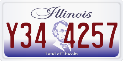 IL license plate Y344257