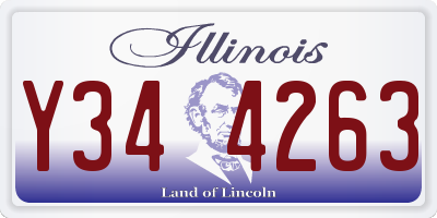 IL license plate Y344263
