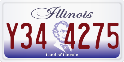 IL license plate Y344275