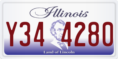 IL license plate Y344280