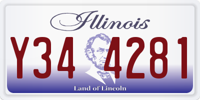 IL license plate Y344281