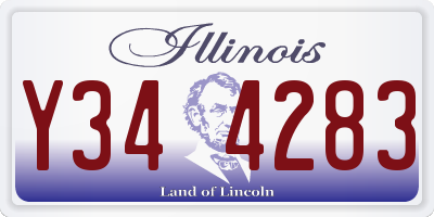 IL license plate Y344283