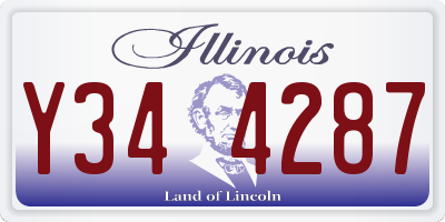 IL license plate Y344287
