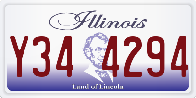 IL license plate Y344294
