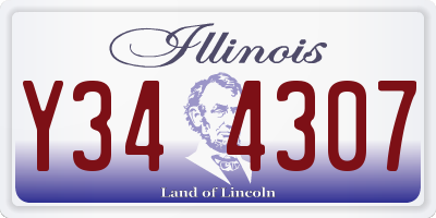 IL license plate Y344307