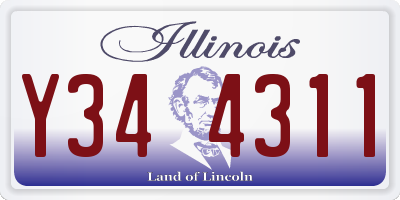 IL license plate Y344311