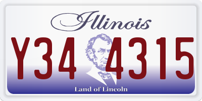 IL license plate Y344315