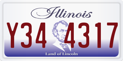 IL license plate Y344317