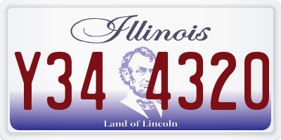 IL license plate Y344320