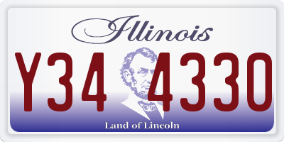 IL license plate Y344330