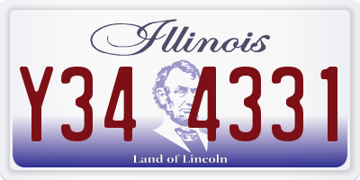 IL license plate Y344331