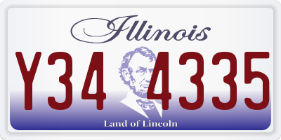 IL license plate Y344335