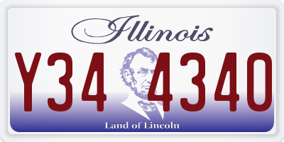IL license plate Y344340