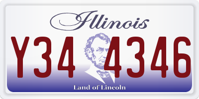 IL license plate Y344346