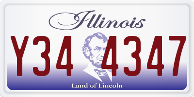 IL license plate Y344347