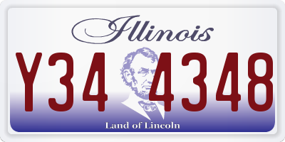 IL license plate Y344348