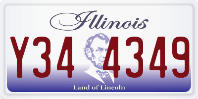 IL license plate Y344349