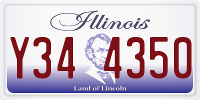 IL license plate Y344350