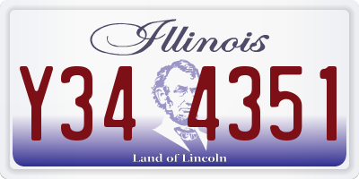 IL license plate Y344351