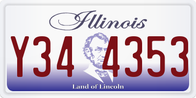 IL license plate Y344353
