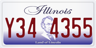 IL license plate Y344355