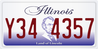 IL license plate Y344357