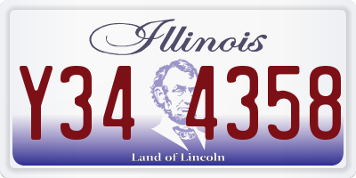 IL license plate Y344358
