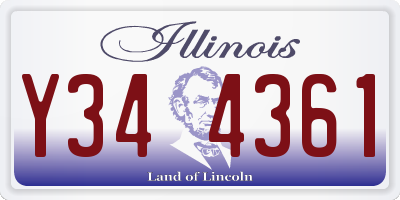IL license plate Y344361