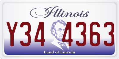 IL license plate Y344363