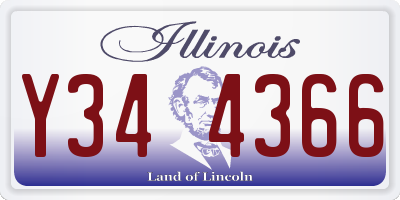 IL license plate Y344366