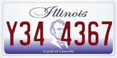 IL license plate Y344367