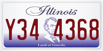 IL license plate Y344368