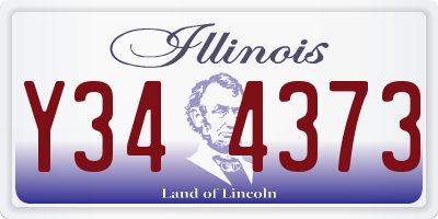 IL license plate Y344373