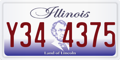 IL license plate Y344375