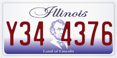IL license plate Y344376