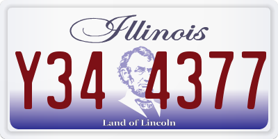 IL license plate Y344377