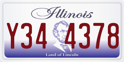 IL license plate Y344378