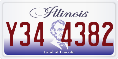 IL license plate Y344382