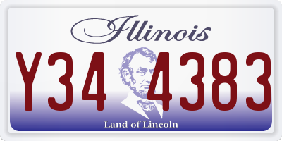 IL license plate Y344383