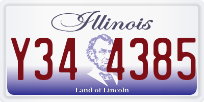 IL license plate Y344385