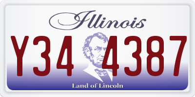 IL license plate Y344387