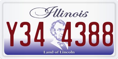 IL license plate Y344388