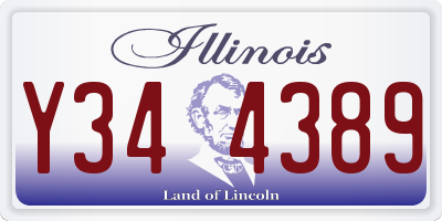 IL license plate Y344389