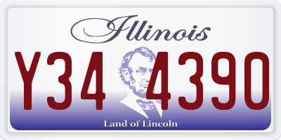 IL license plate Y344390