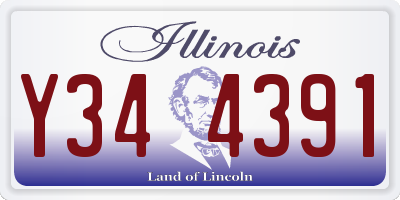 IL license plate Y344391