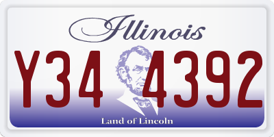 IL license plate Y344392