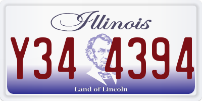 IL license plate Y344394